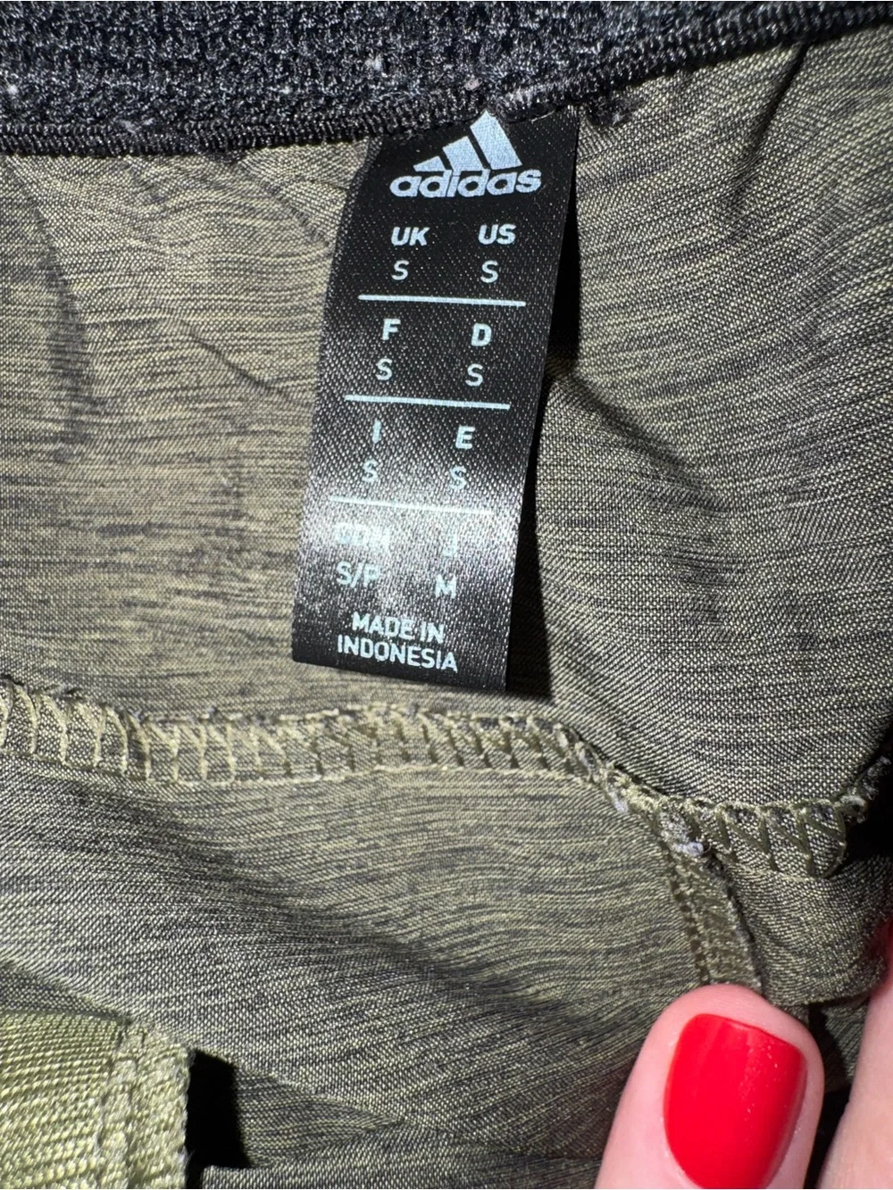 adidas Olive Green and Black Athletic Shorts